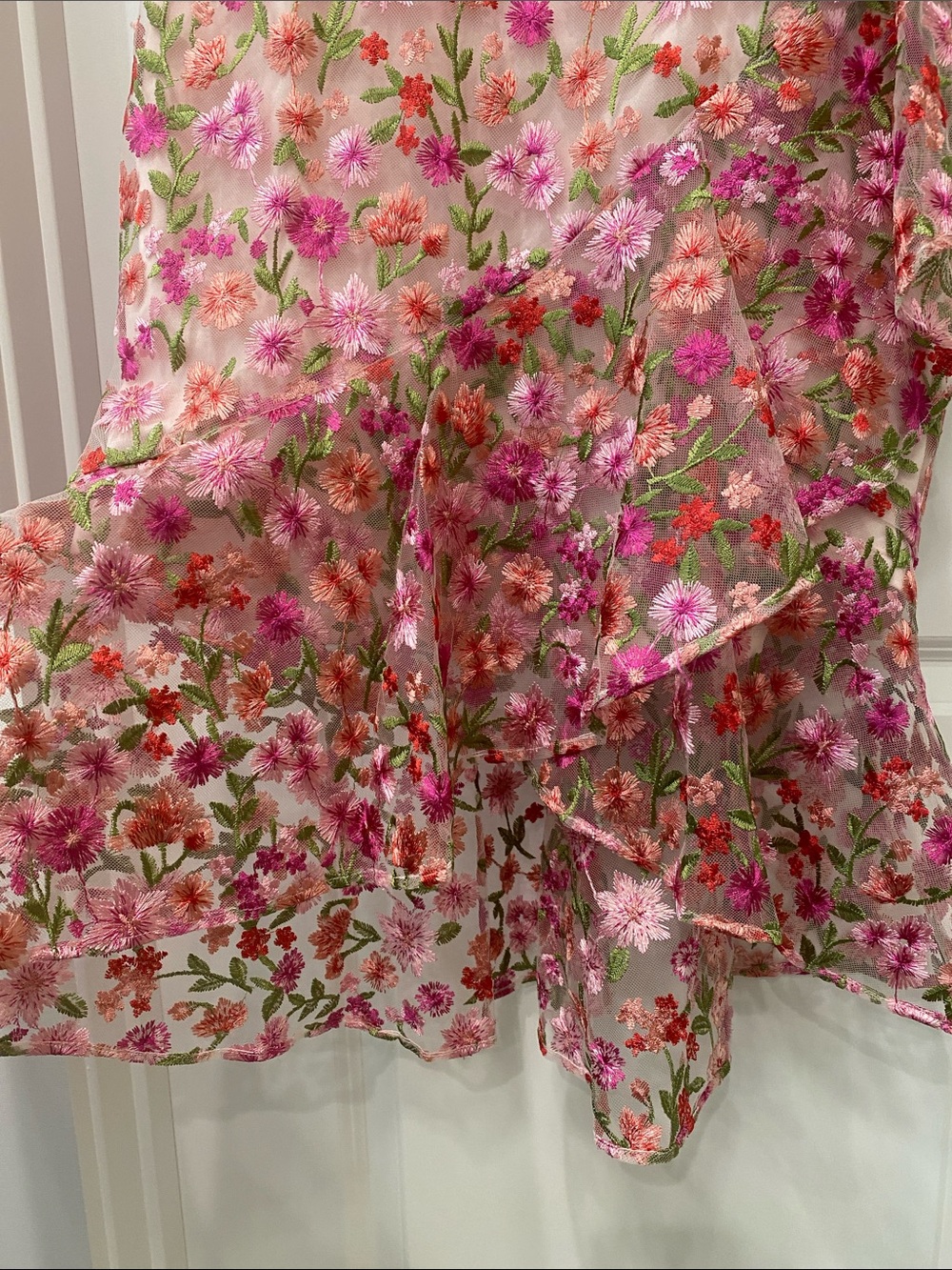 NWT Adrianna Papell Pink Multi Floral Halter Midi Dress size 10 - Picture 6 of 13